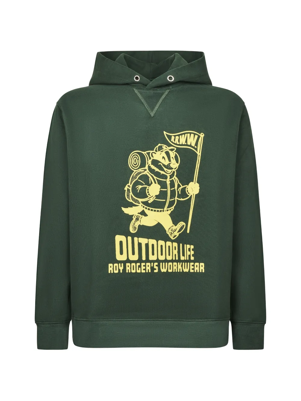 Roy Rogers Workwear graphic-print hoodie - Verde