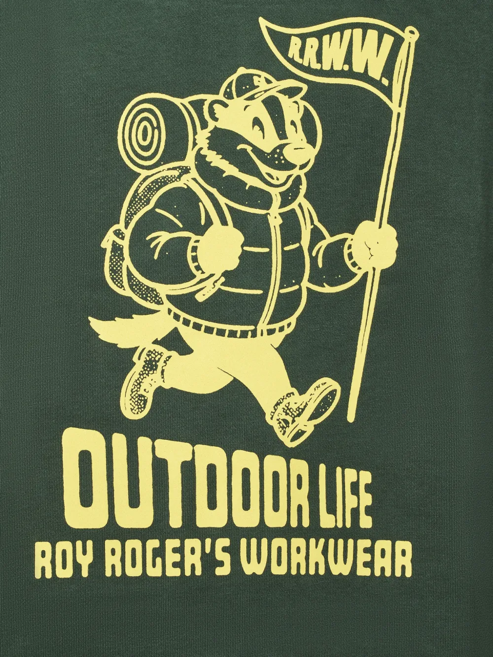 Roy Rogers Workwear graphic-print hoodie Groen