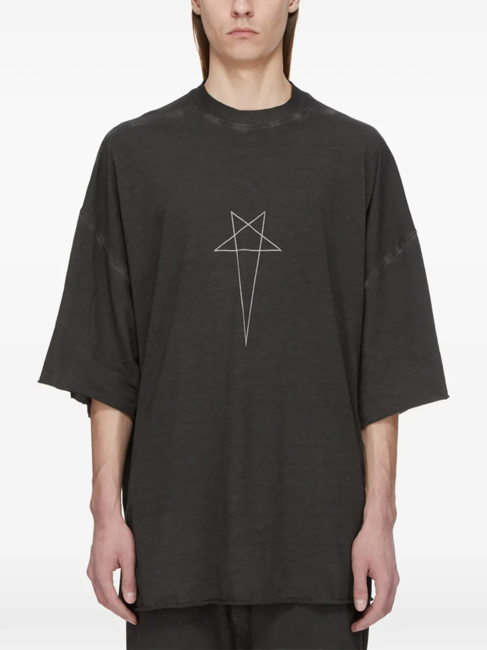 Rick Owens DRKSHDW Pentagram-print oversized T-shirt