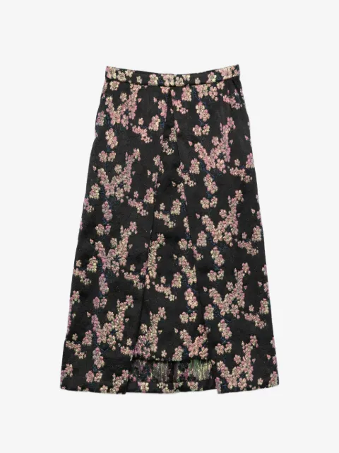 Dries Van Noten Pre-Owned falda midi con apliques florales 1990