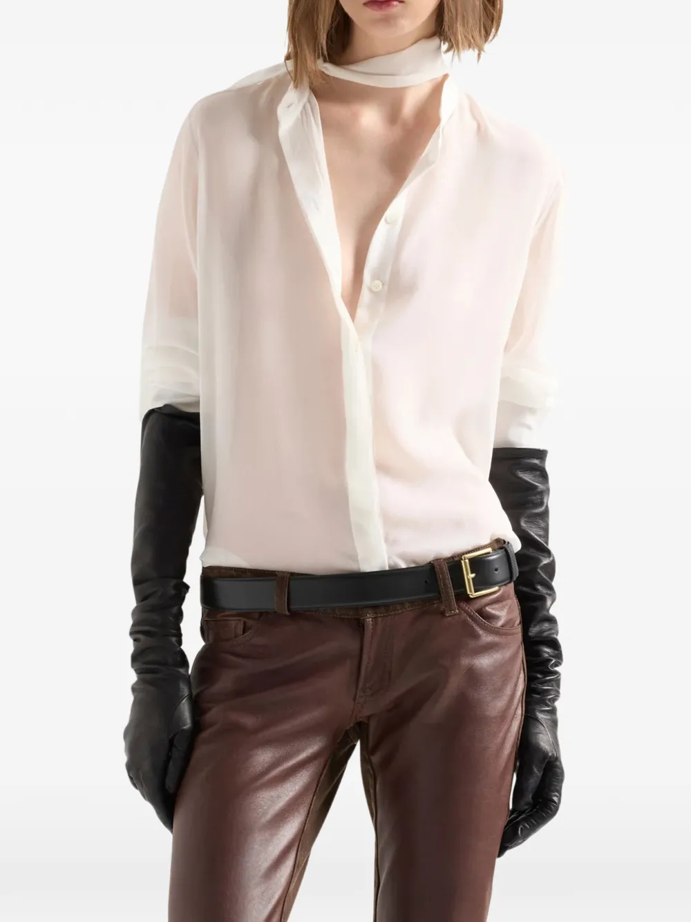 7 For All Mankind Blouse met strik Wit