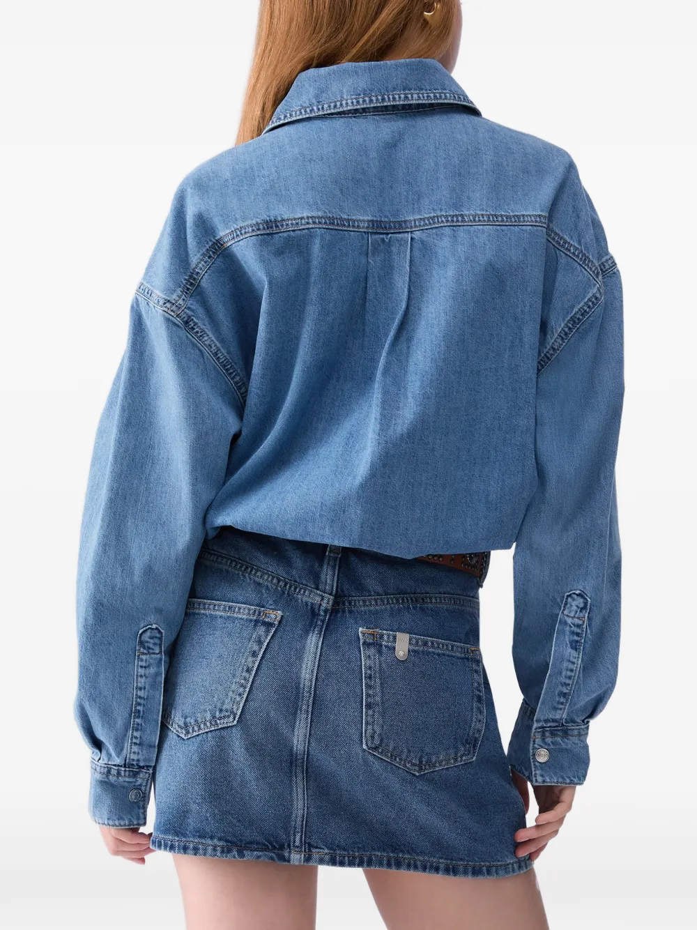 LIU JO Denim jurk met ceintuur Blauw