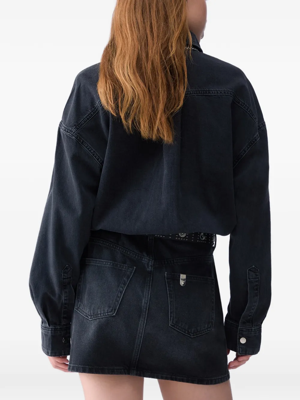LIU JO Denim jurk met ceintuur Zwart