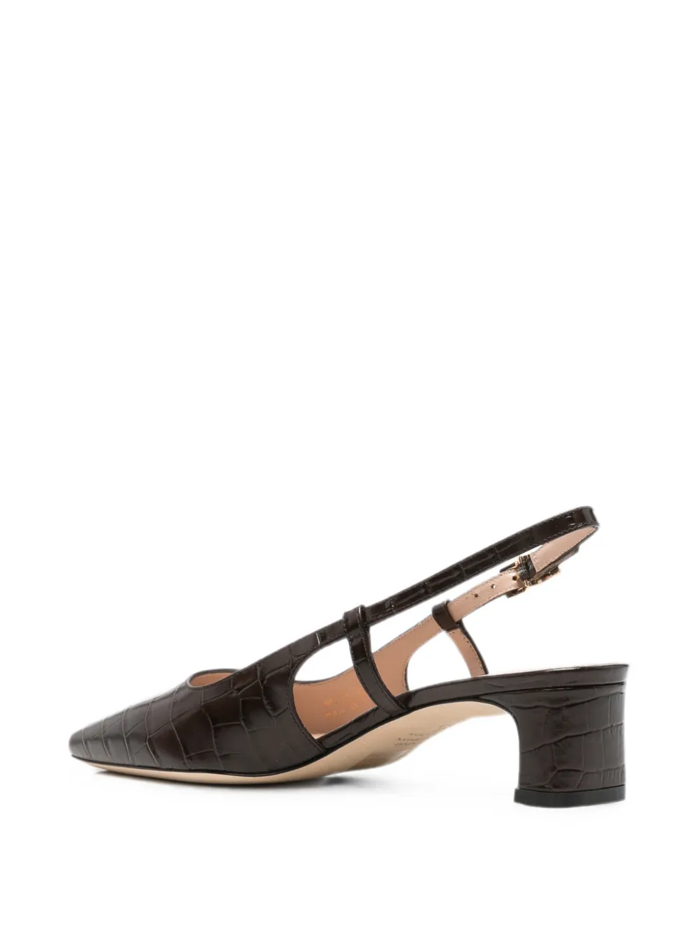 Stuart Weitzman croc-effect slingback pumps Bruin