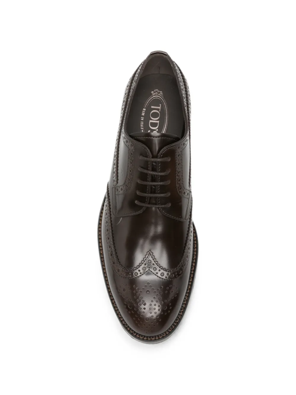 Tod's brogue-detail leather Derby shoes Bruin