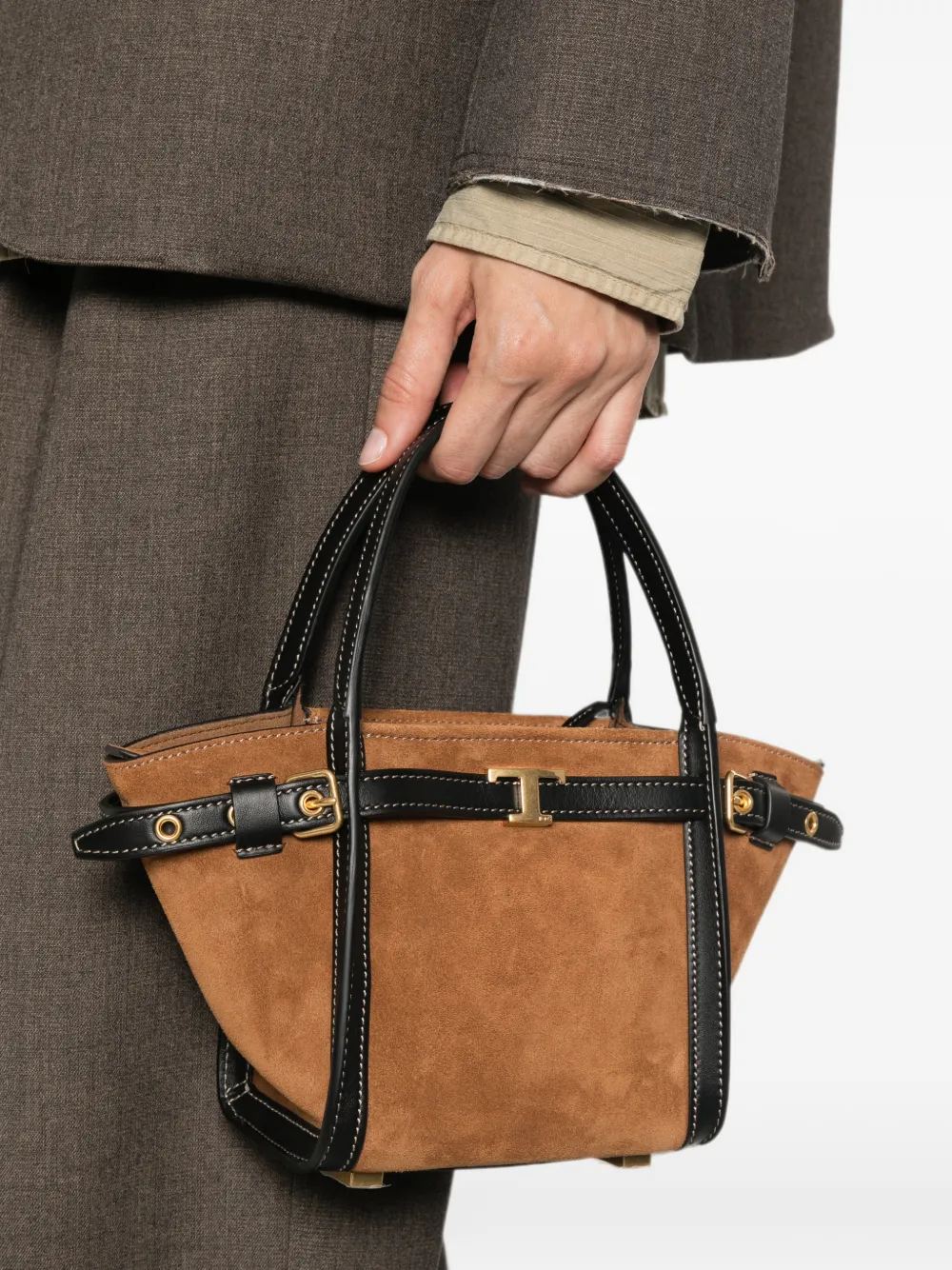 Tod's Suède shopper Bruin