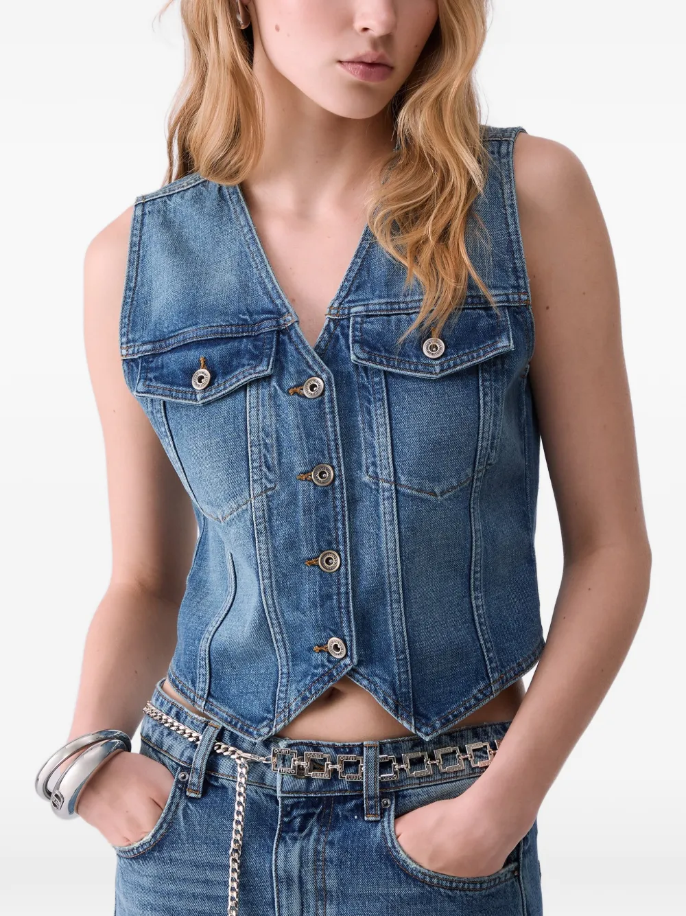 LIU JO Spijkergilet Blauw