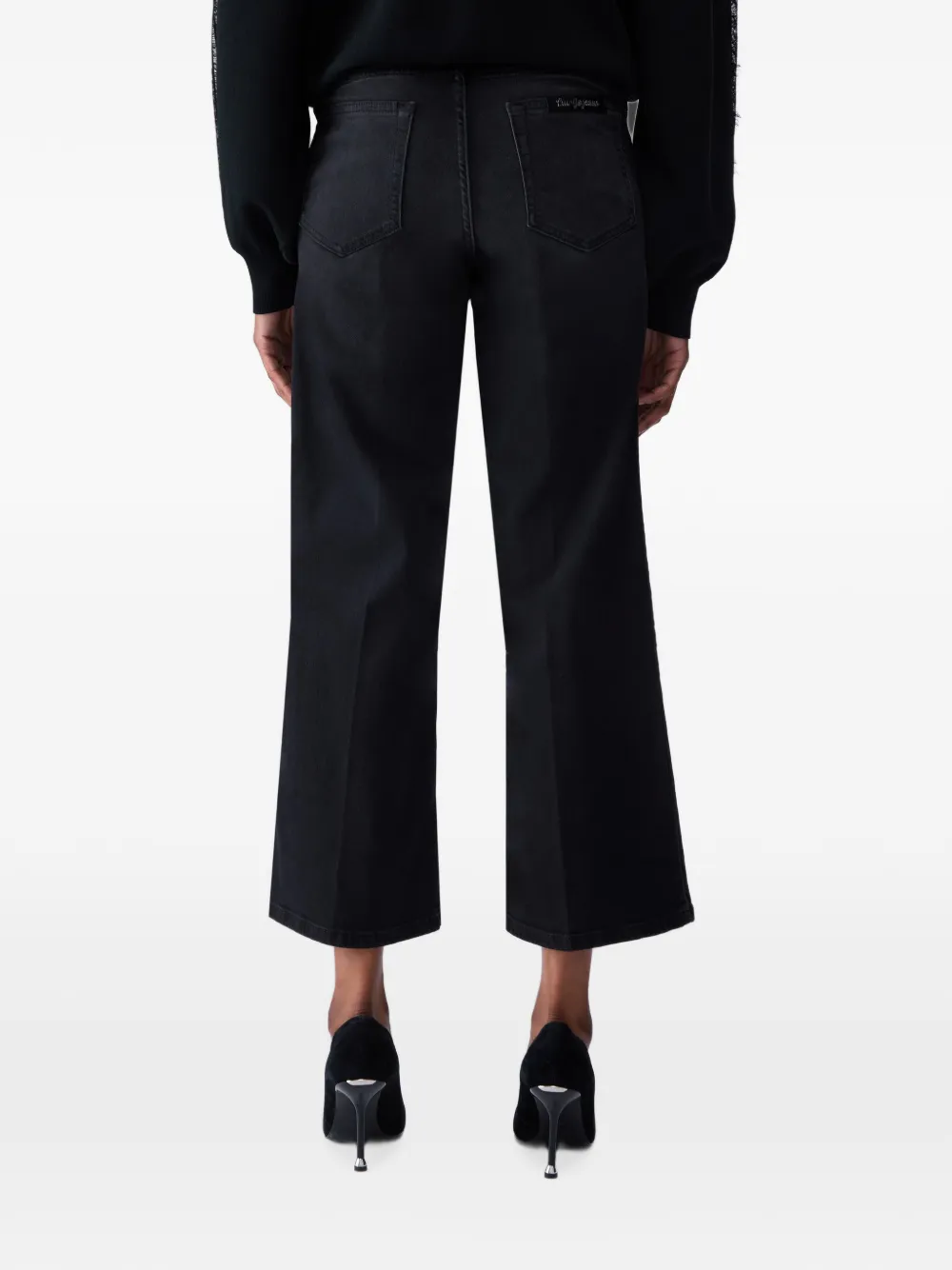LIU JO Cropped flared broek Zwart