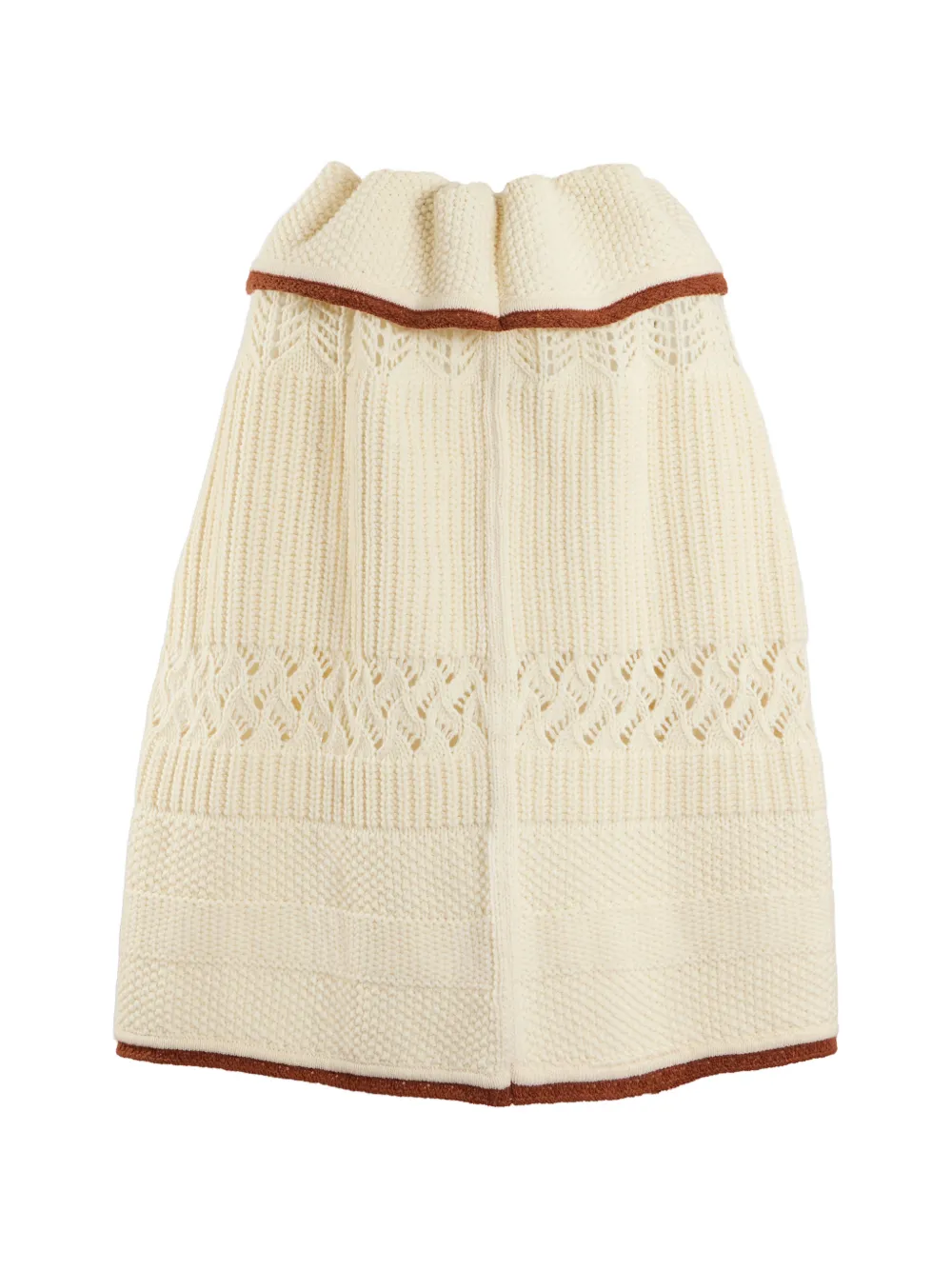 La DoubleJ Weaver grofgebreide cape Beige