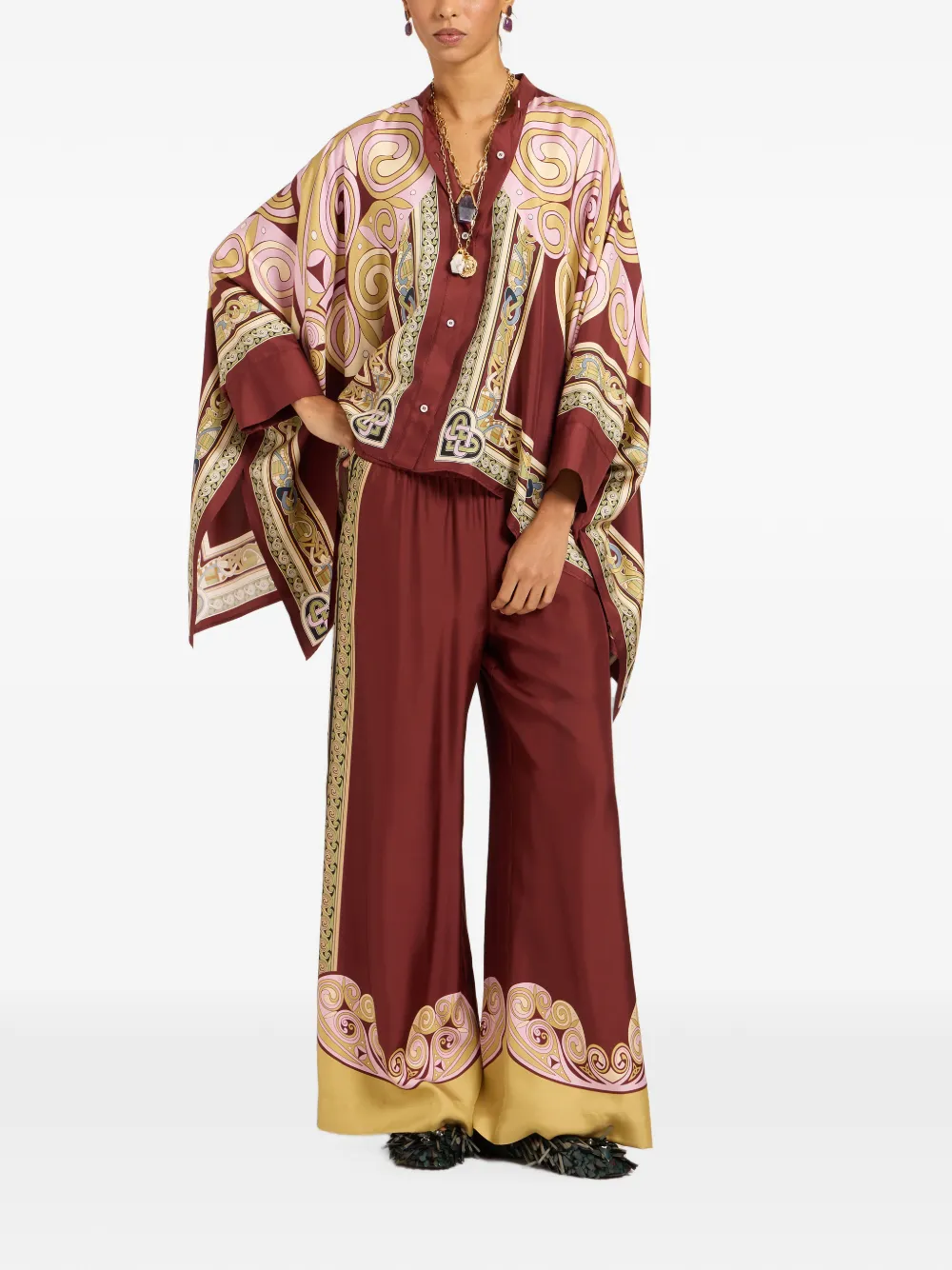 La DoubleJ Foulard blouse Rood