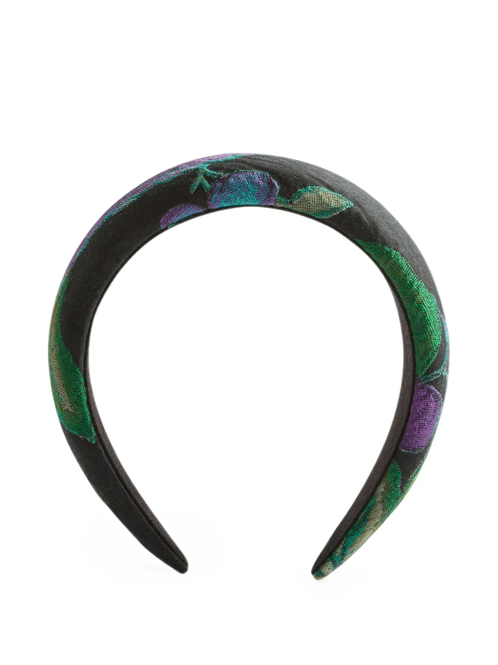 La DoubleJ Medici Haarreif mit floralem Jacquardmuster - Schwarz