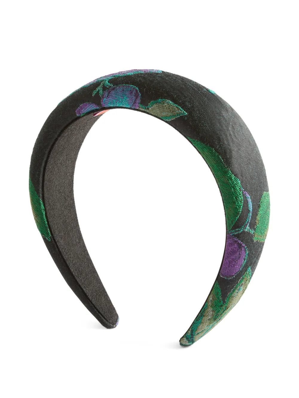 La DoubleJ Medici haarband met bloemen-jacquard Zwart