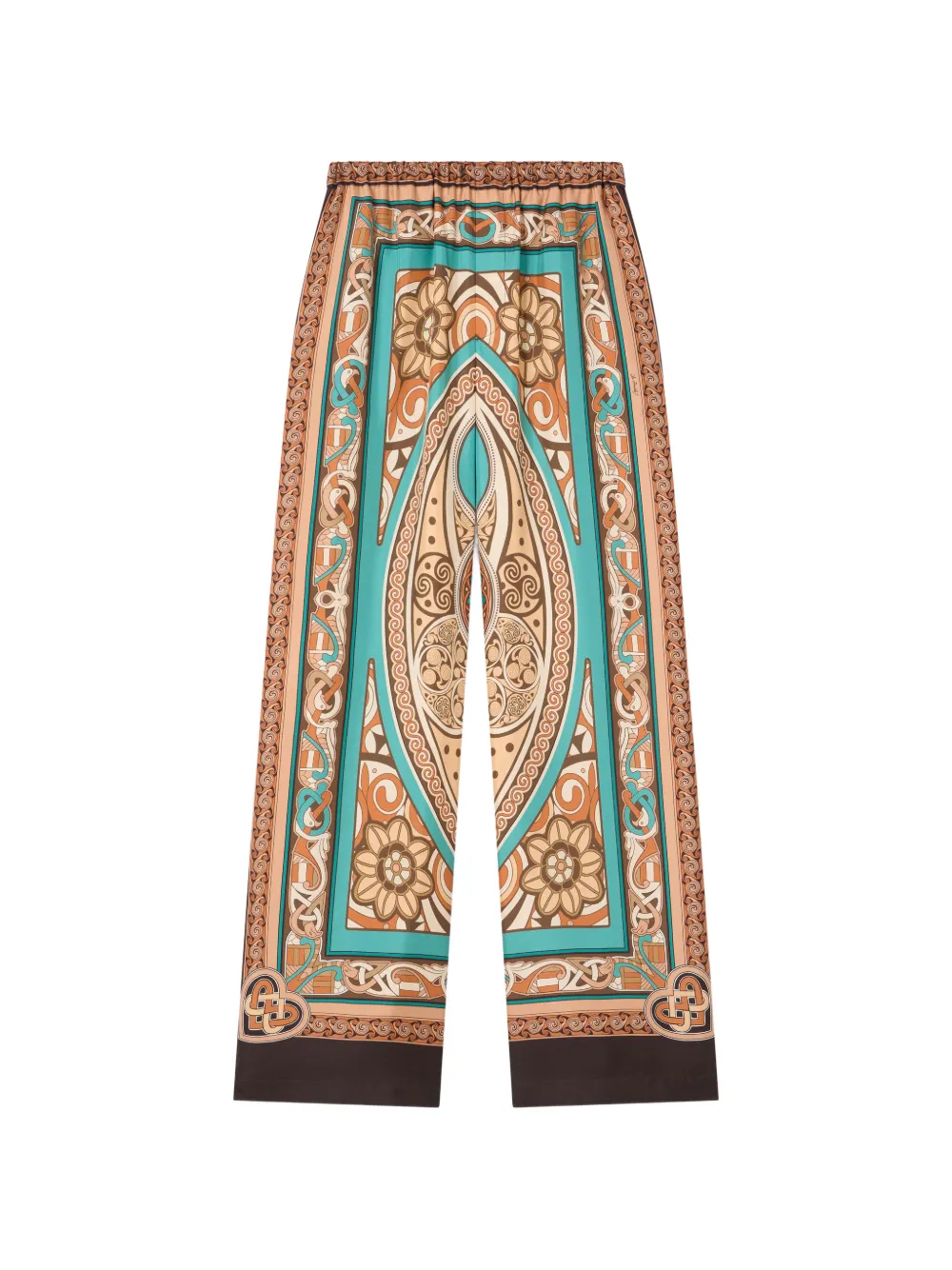 La DoubleJ Club Placée zijden broek Beige