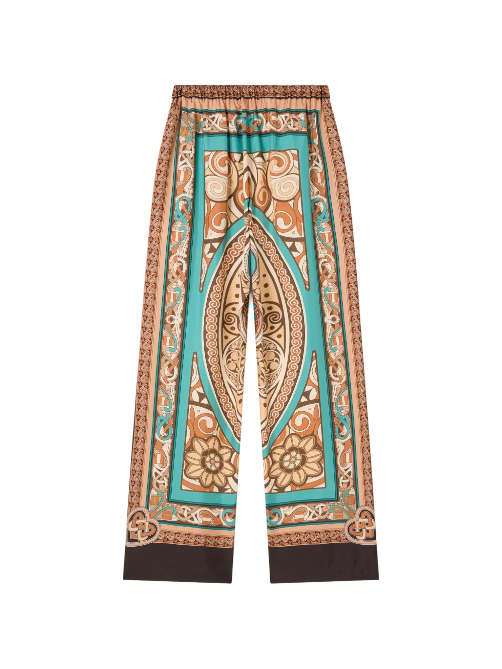 La DoubleJ Club Placée zijden broek Beige