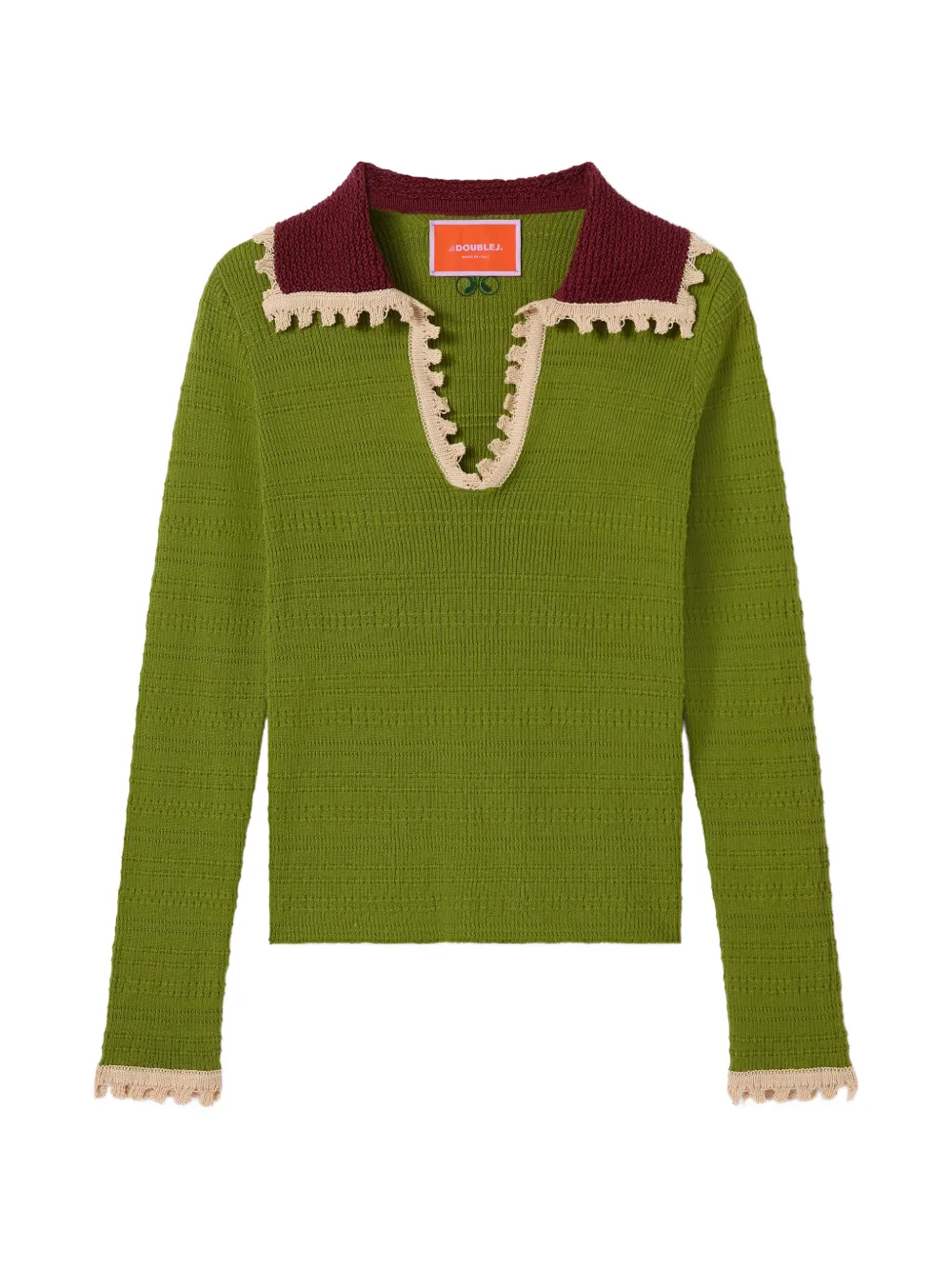 La DoubleJ Maglione con orlo stile piqué - Verde