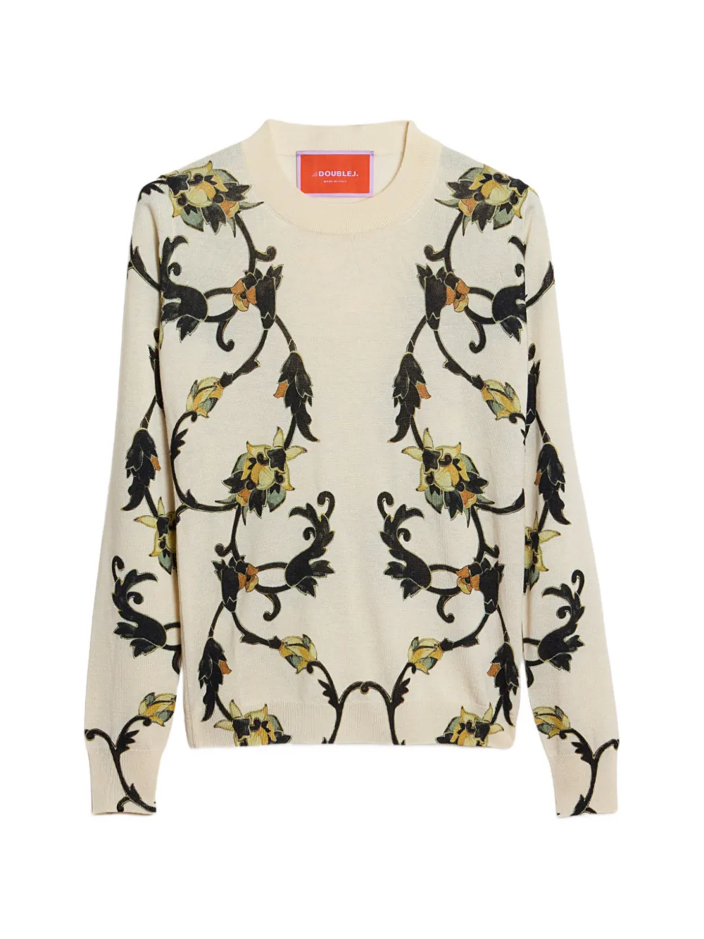La DoubleJ silky crew-neck sweater - Toni neutri