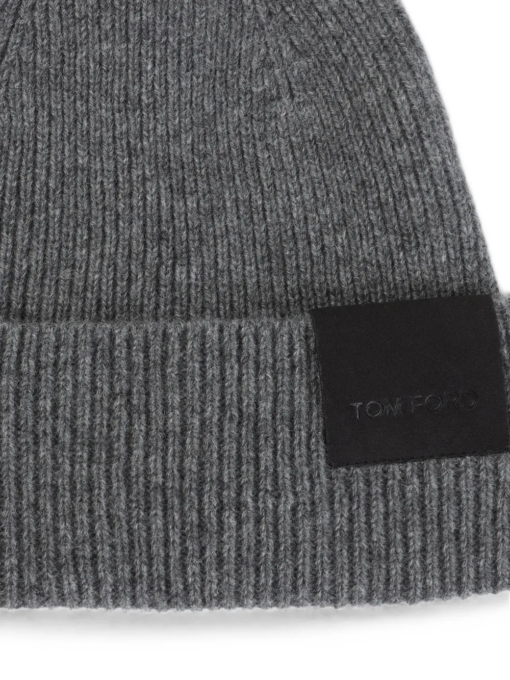 TOM FORD Ribgebreide muts Grijs