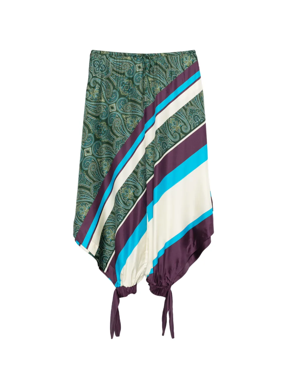 ALEMAIS Joni paisley-print tapered trousers Groen