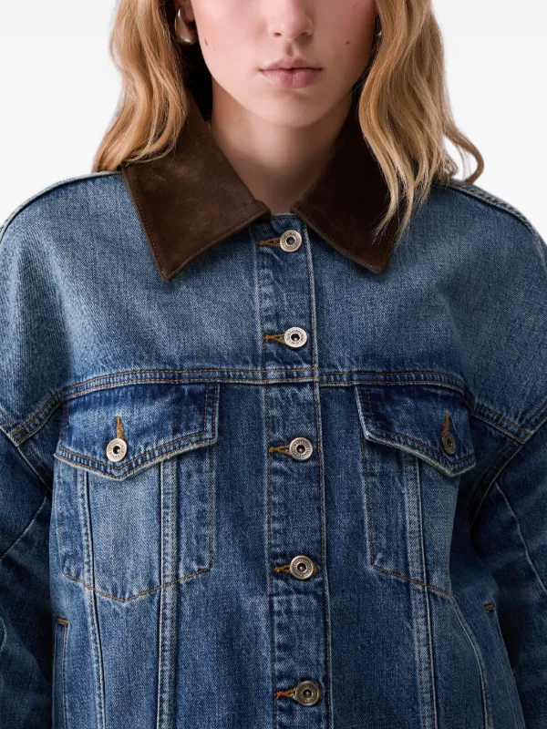 LIU JO Oversized Denim Jacket | Blue | FARFETCH JO