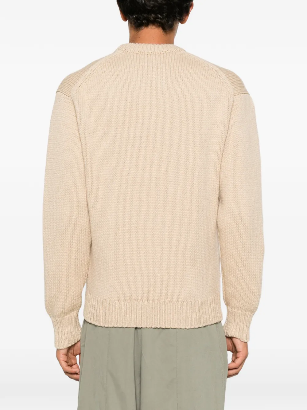 Malo Trui met ronde hals Beige