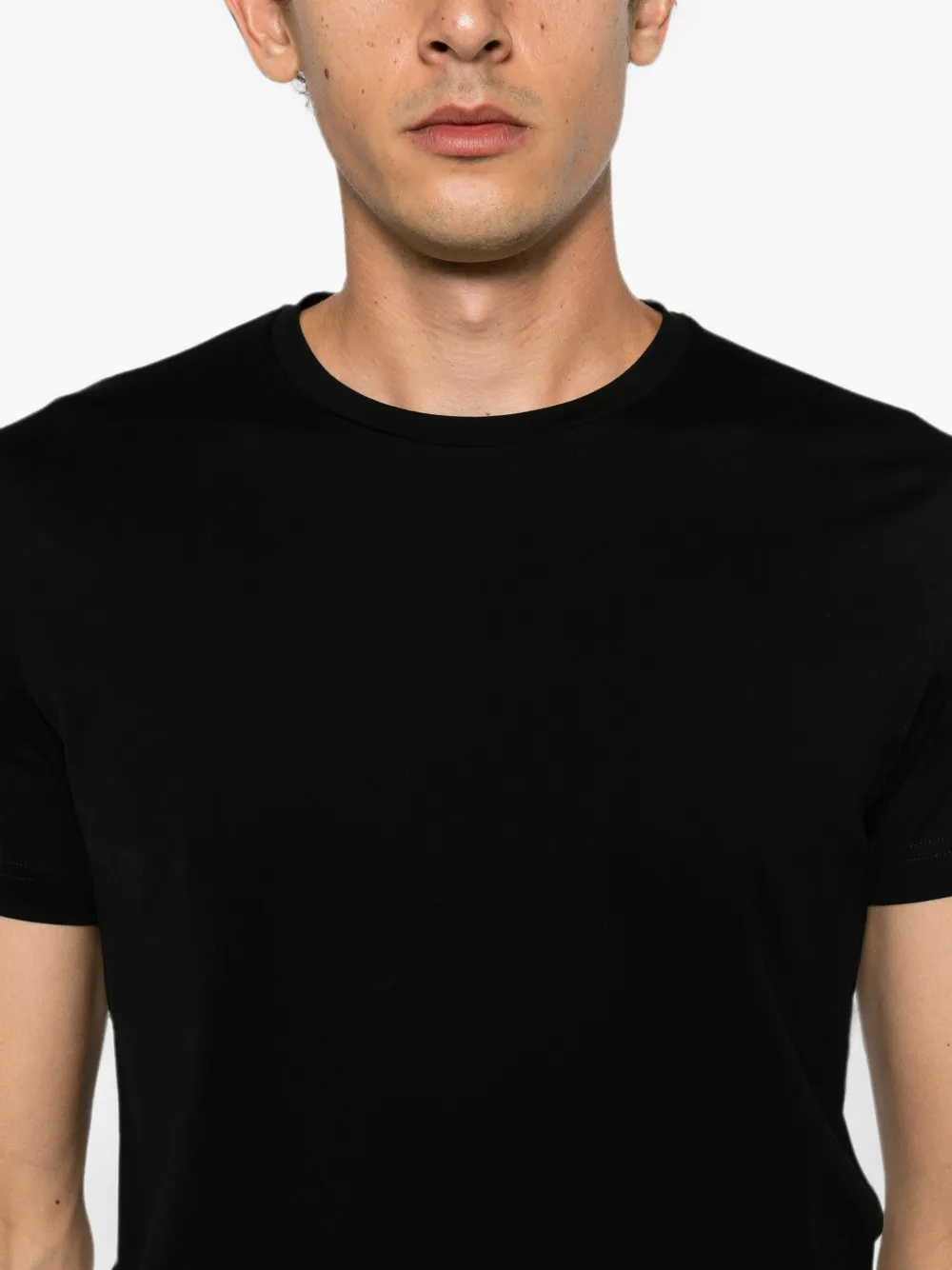 Stefan Brandt T-shirt met ronde hals Zwart