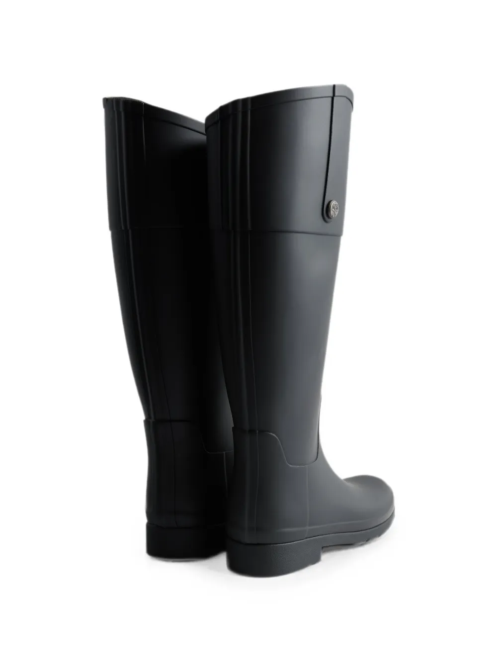 Hunter Wellington knee-length boots Zwart