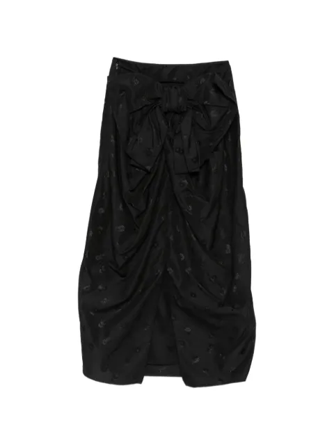 Cecilie Bahnsen Umina bow-detail floral-jacquard midi skirt