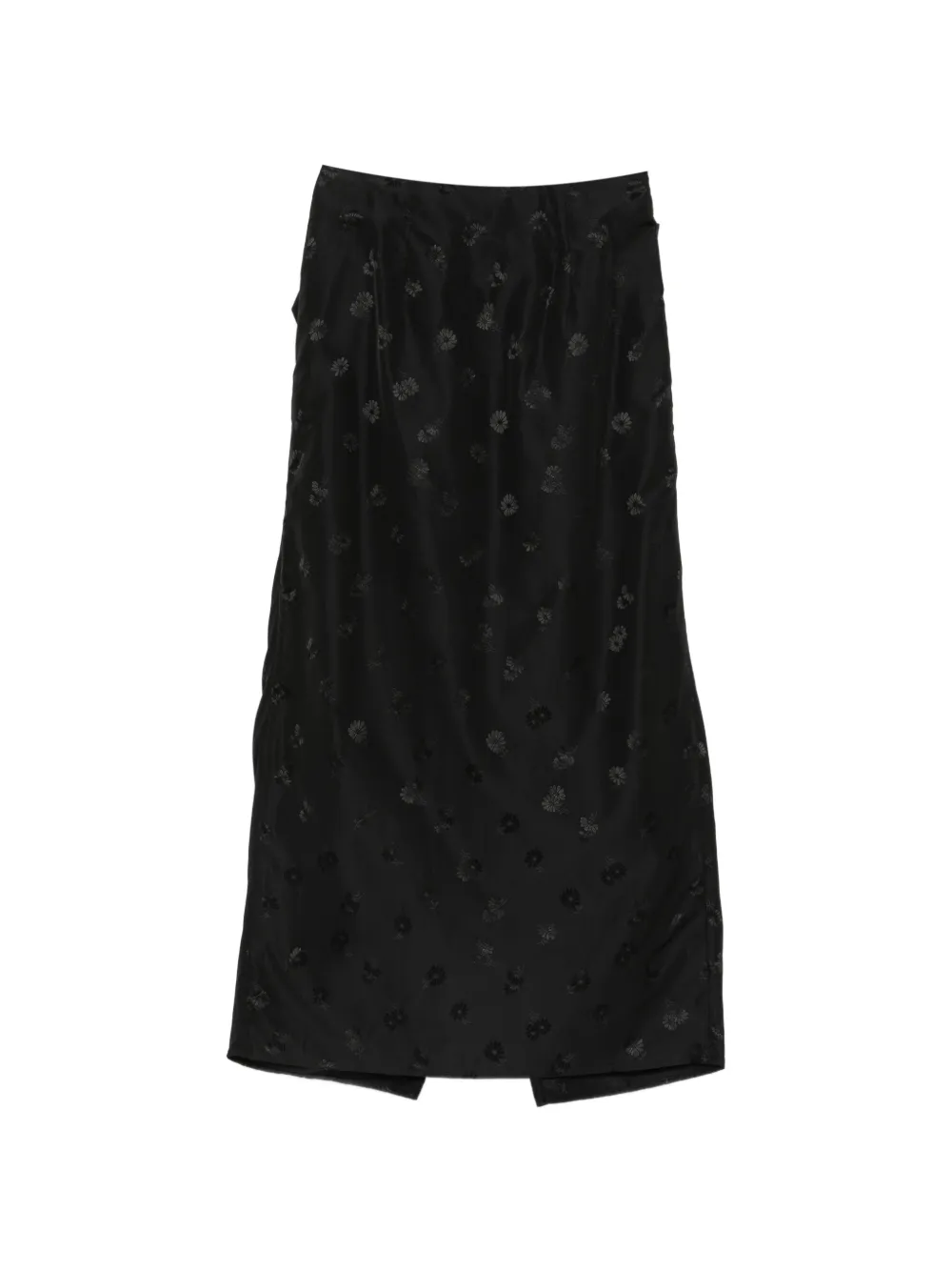 Cecilie Bahnsen Umina bow-detail floral-jacquard midi skirt Zwart