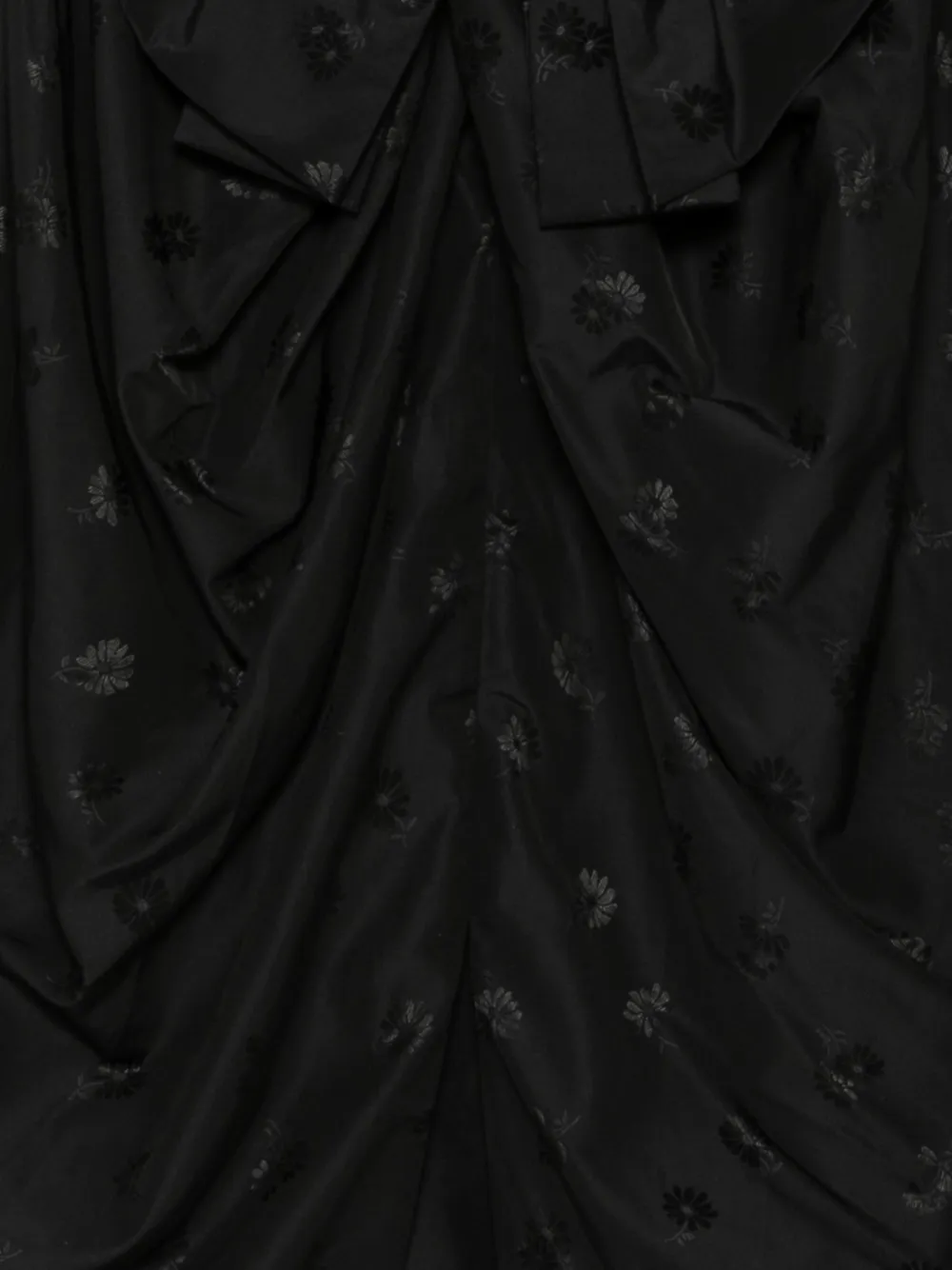 Cecilie Bahnsen Umina bow-detail floral-jacquard midi skirt Zwart