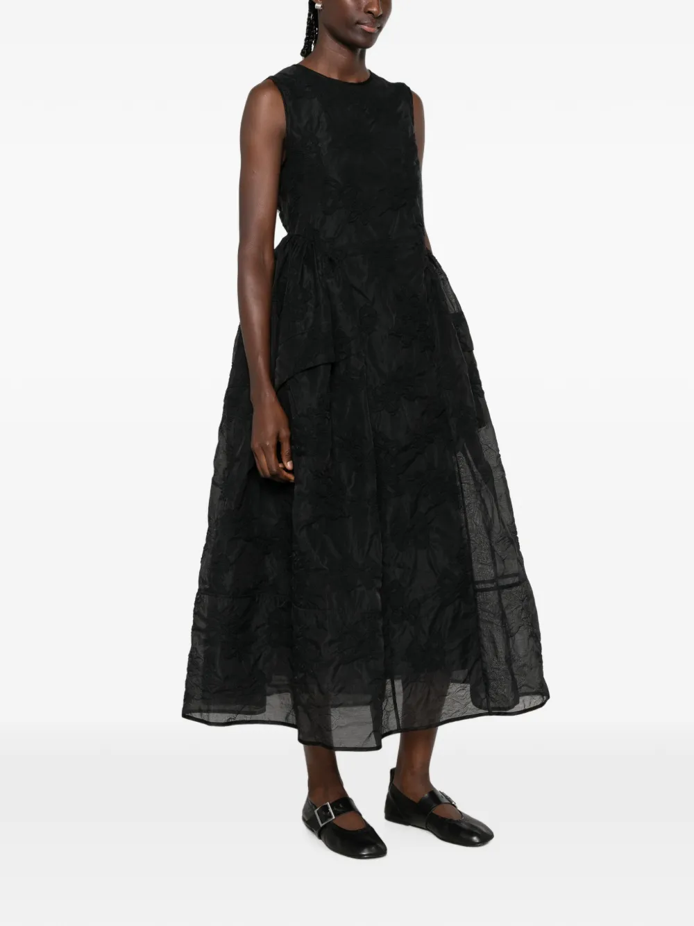 Cecilie Bahnsen Mouwloze midi-jurk Zwart