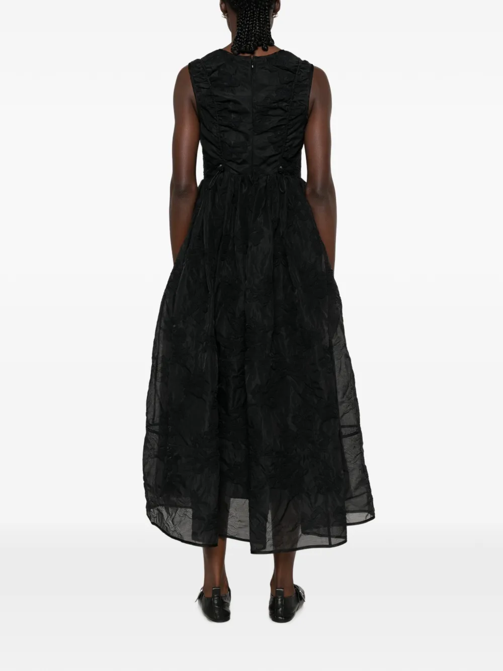 Cecilie Bahnsen Mouwloze midi-jurk Zwart