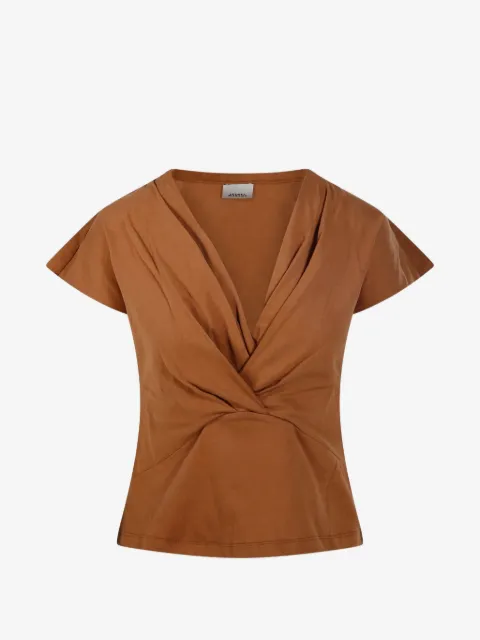 MARANT ÉTOILE twist-detail V-neck T-shirt