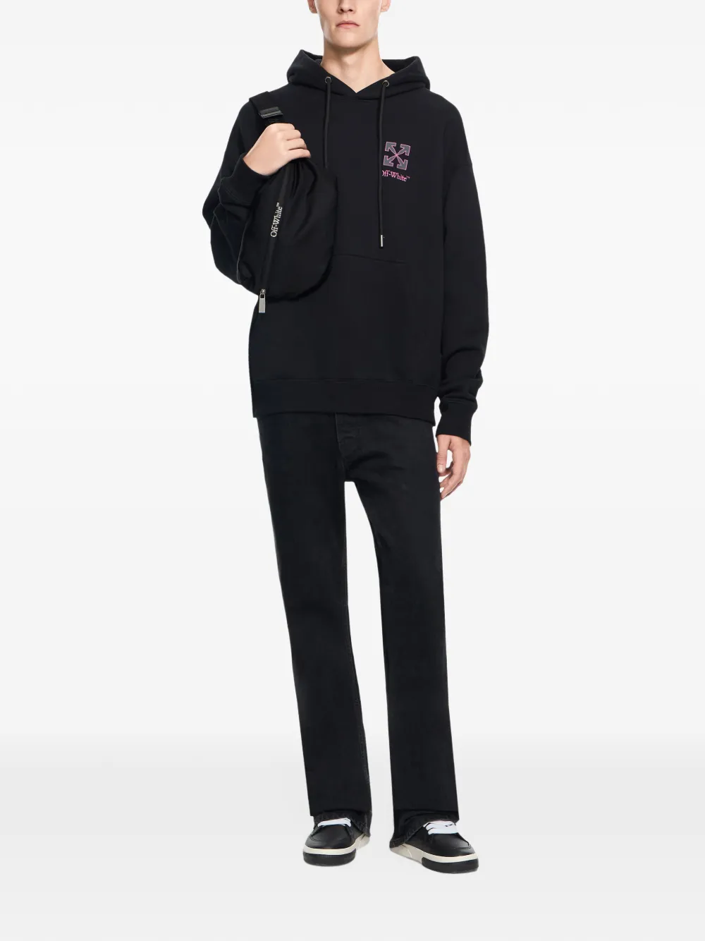 Off-White Hoodie met Arrows-print Zwart