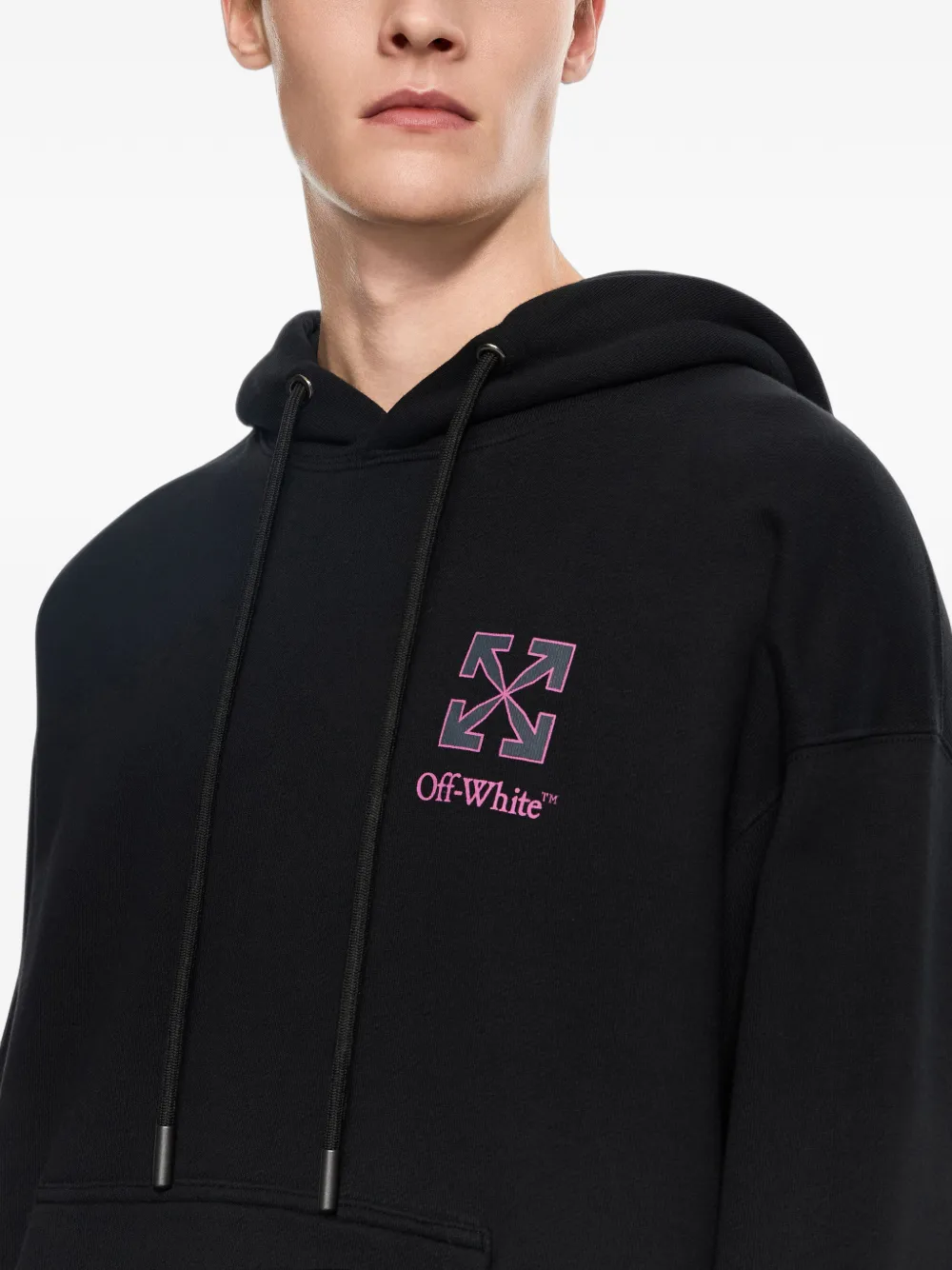 Off-White Hoodie met Arrows-print Zwart