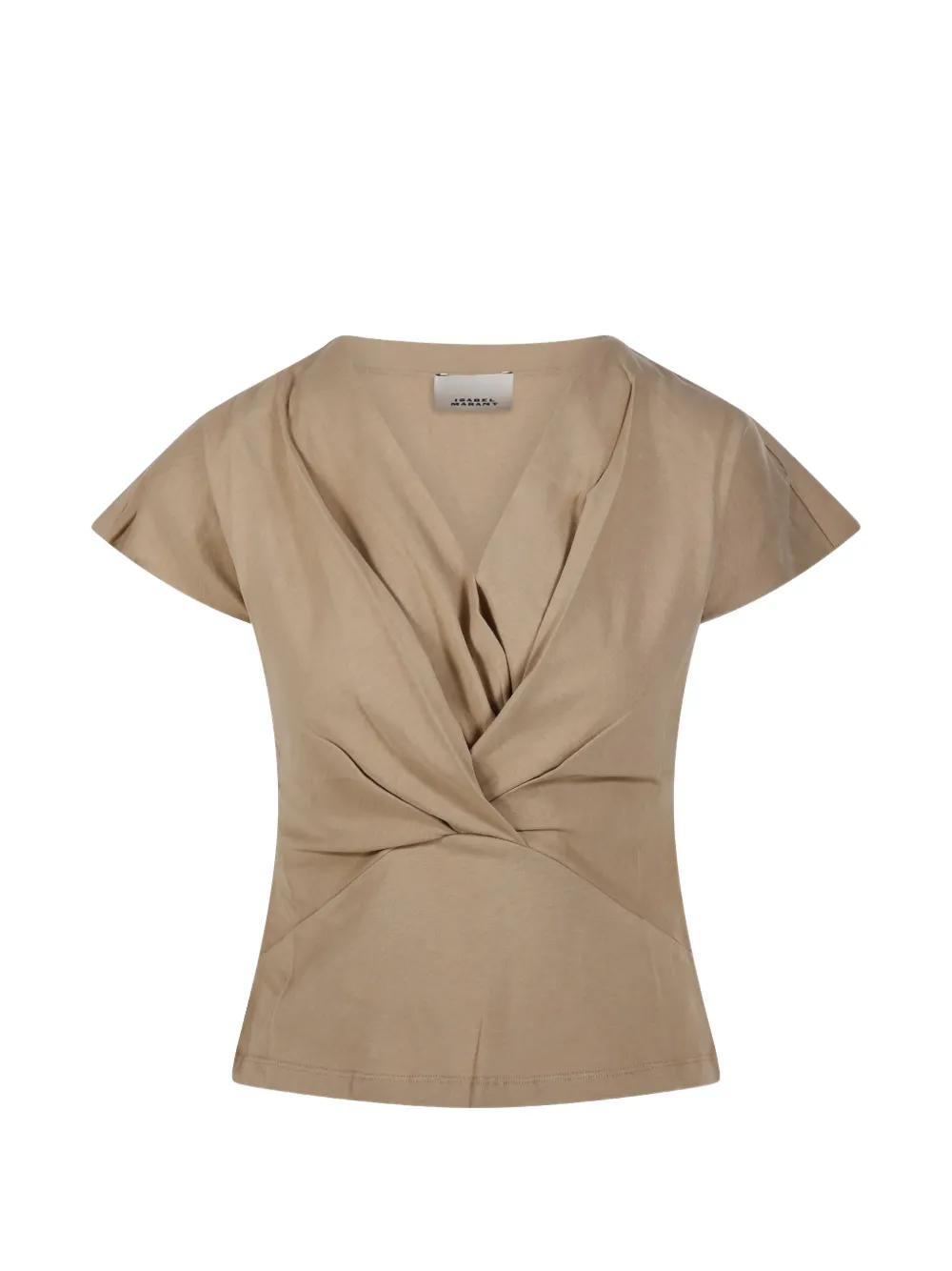 MARANT ÉTOILE twist-detail V-neck T-shirt