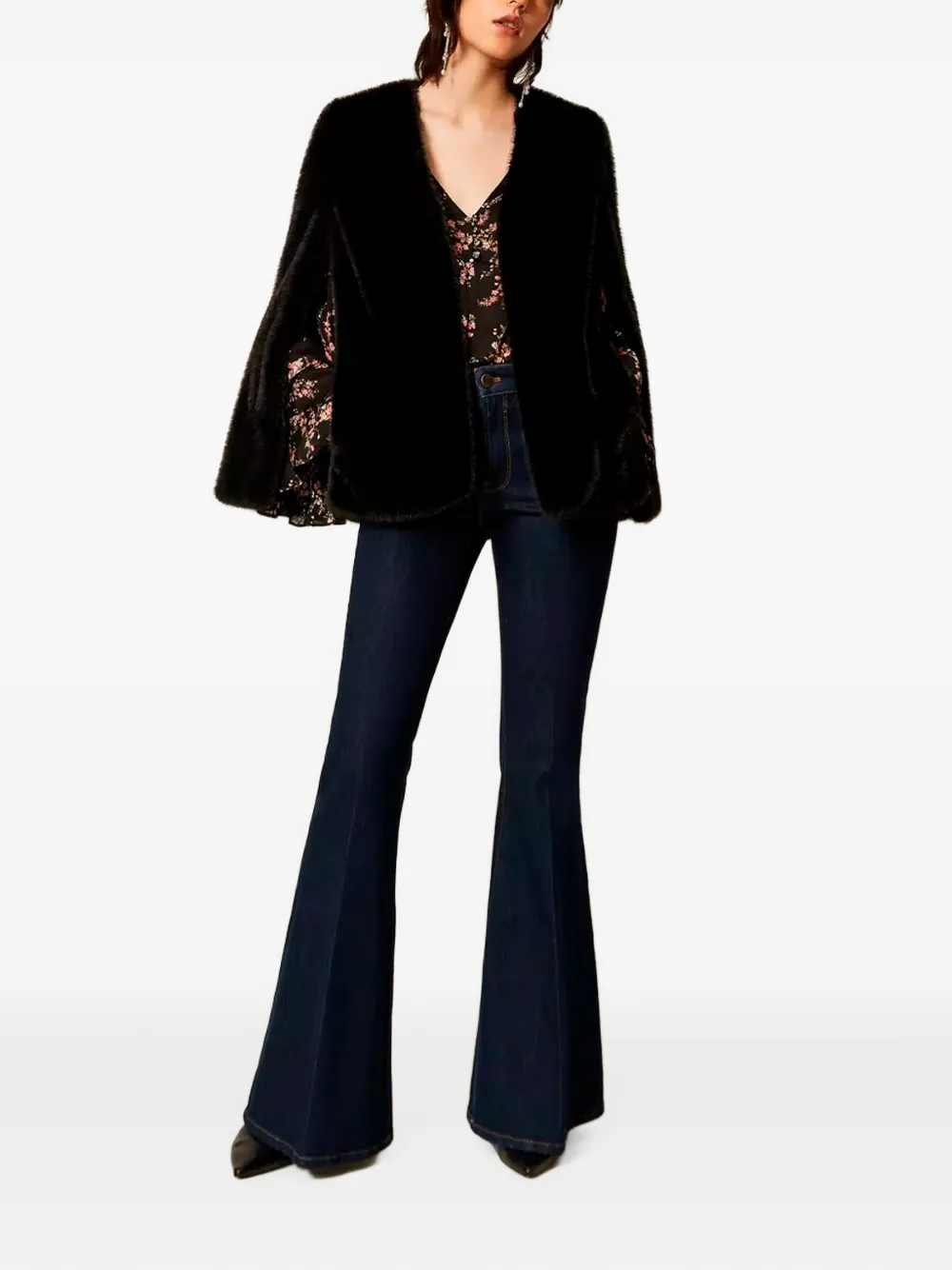 TWINSET Flared jeans met riemlussen Blauw