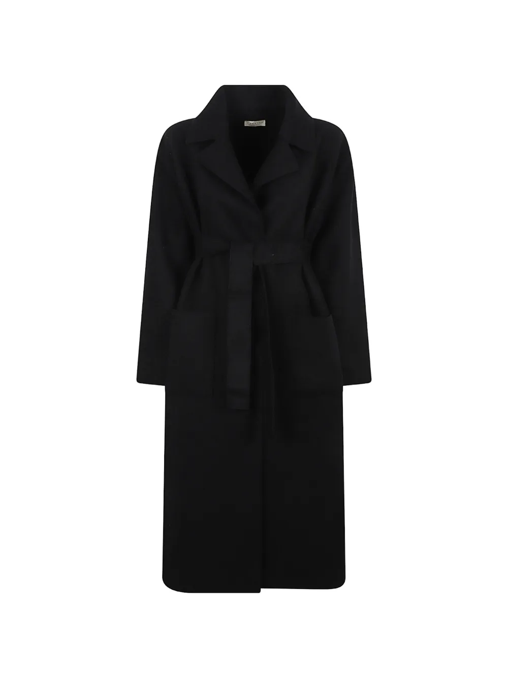 LUNARIA CASHMERE belted cashmere coat - Black