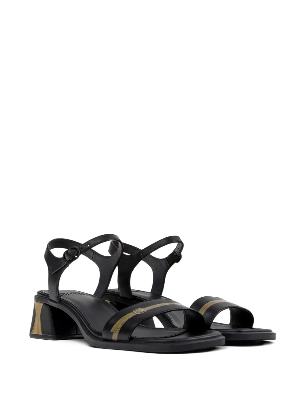 Camper Kora block-heel strap sandals Zwart