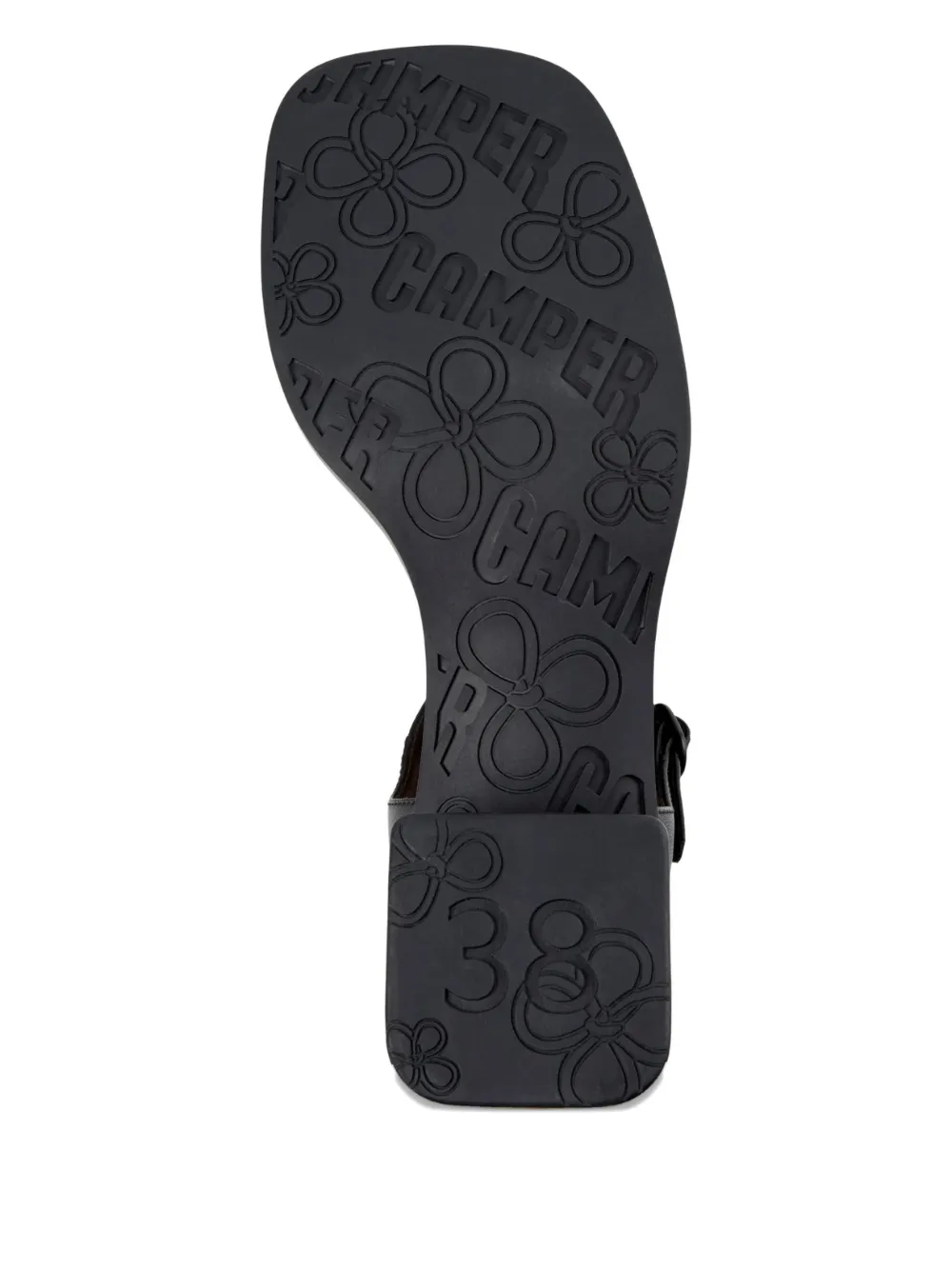 Camper Kora block-heel strap sandals Zwart