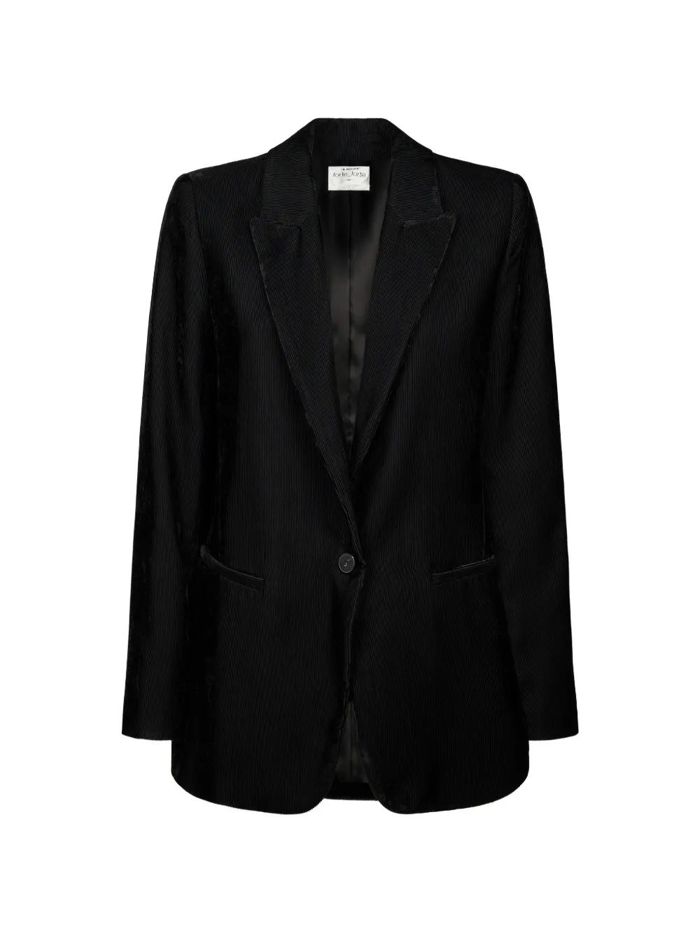 Forte Forte Ribbed Velvet Blazer In Black