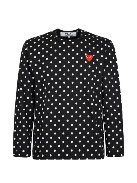 Comme Des Garçons Play polka-dot long-sleeve T-shirt