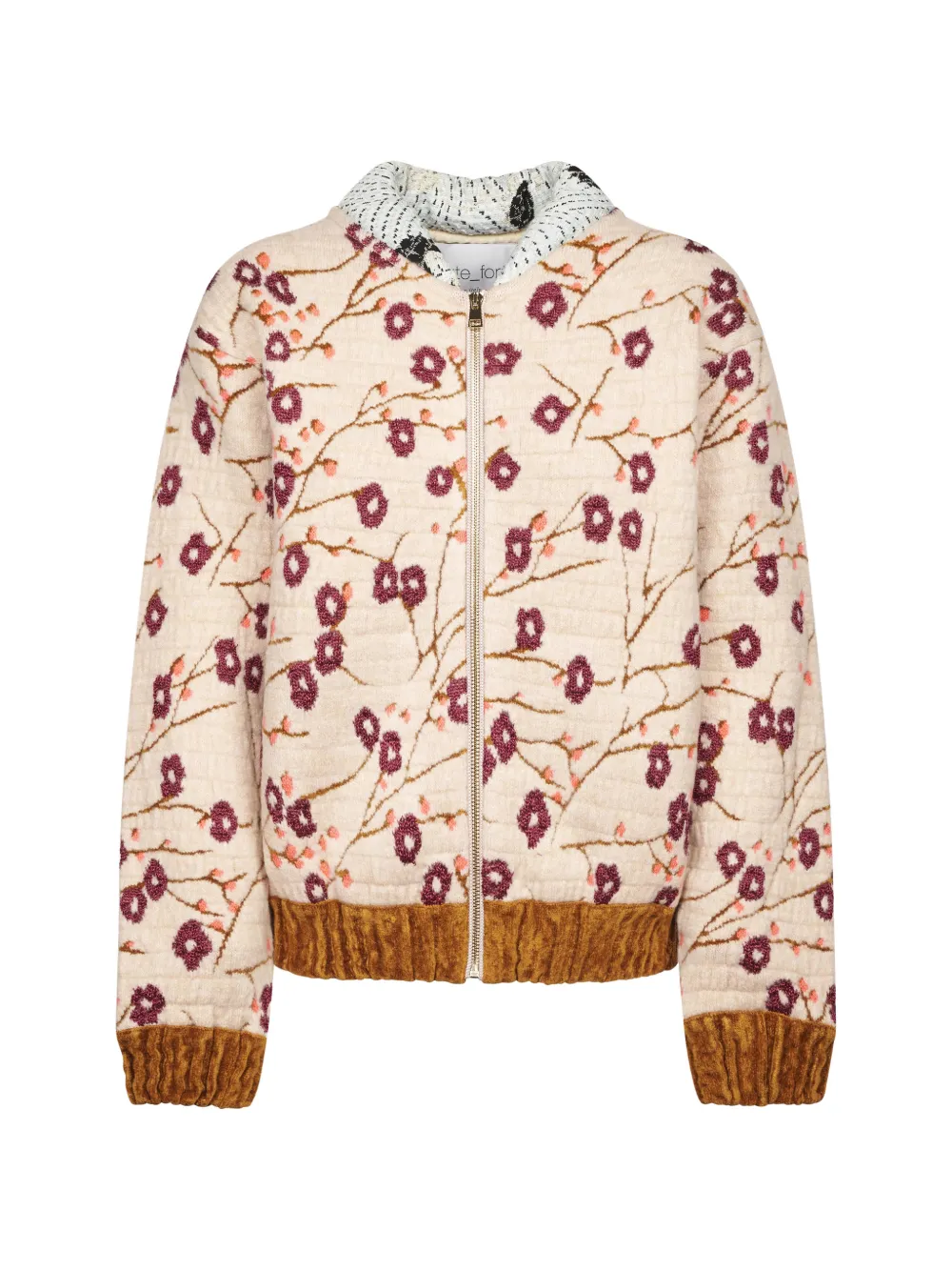 Forte Forte Floral-print Quilted Jacket In Multi