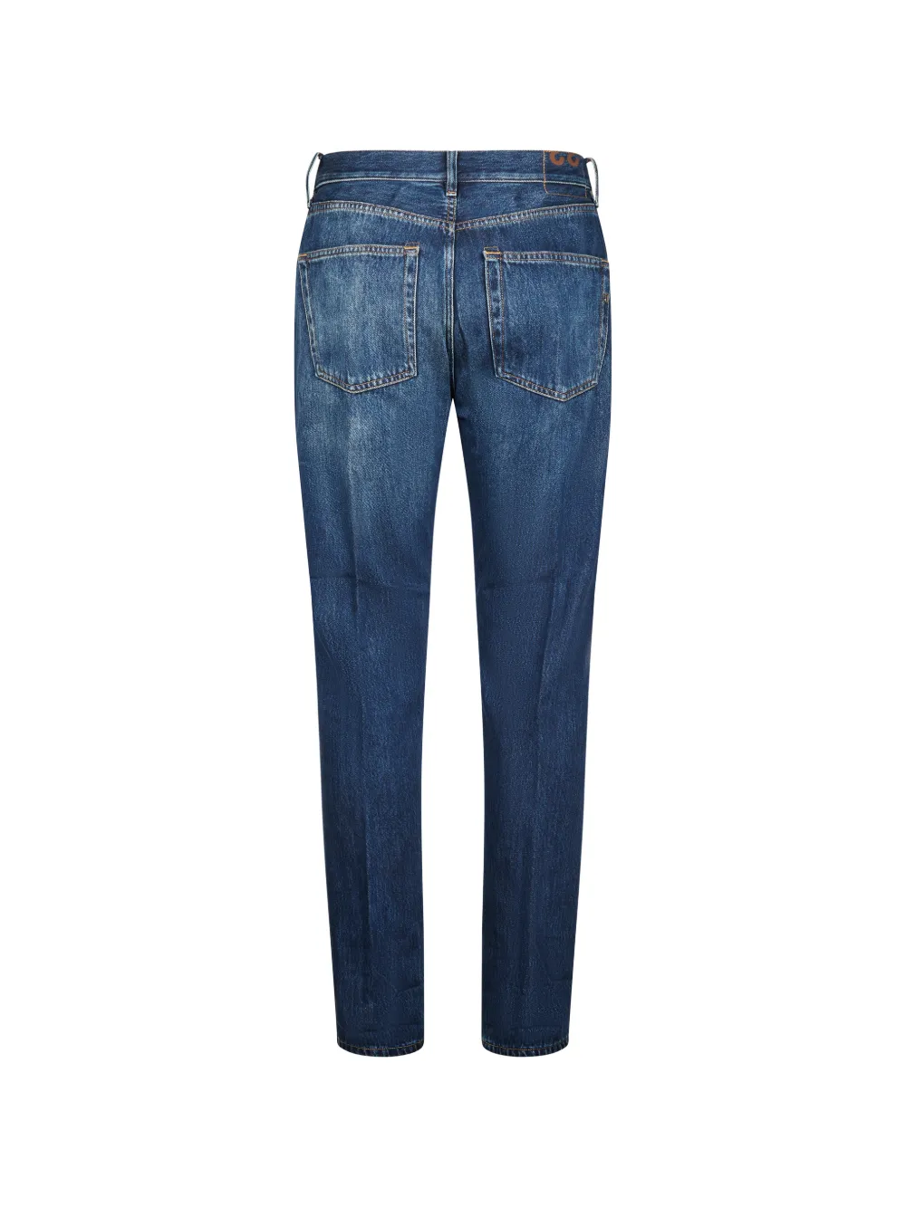 DONDUP Icon jeans met logo-plakkaat en vervaagd effect Blauw