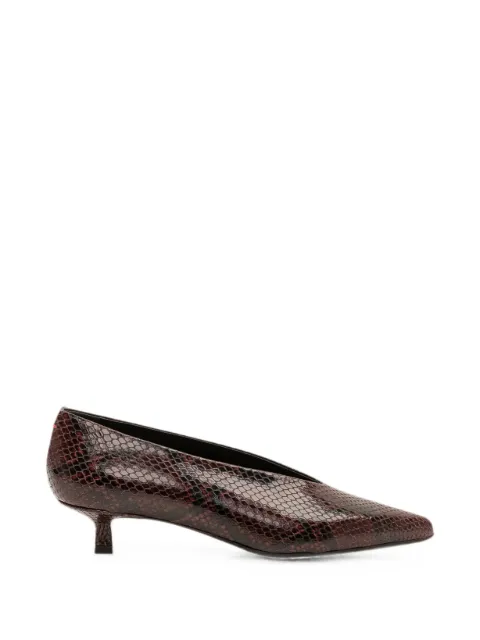 Aeyde Clara snake-effect pointed-toe pumps
