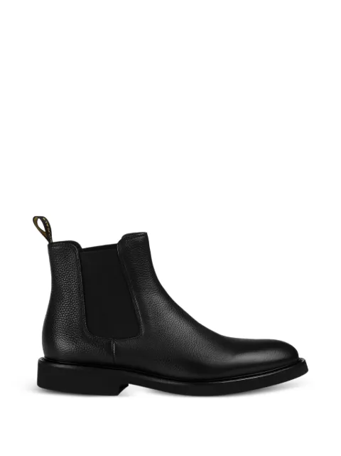 Doucal's logo-print grainy Chelsea boots