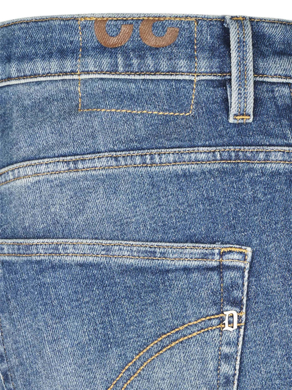 DONDUP Jeans met vervaagd effect en logopatch Blauw