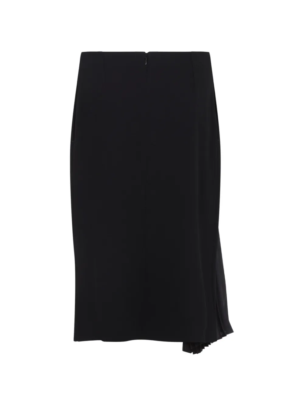 Jil Sander pleated-panel wool midi skirt - Zwart
