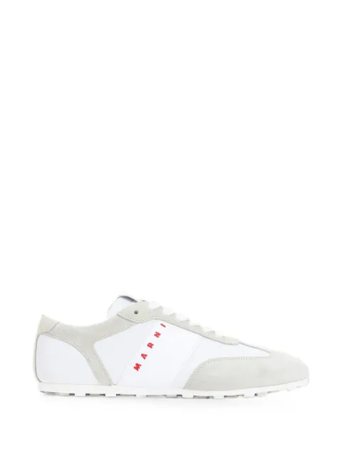 Marni zapatillas con logo estampado y panel de ante