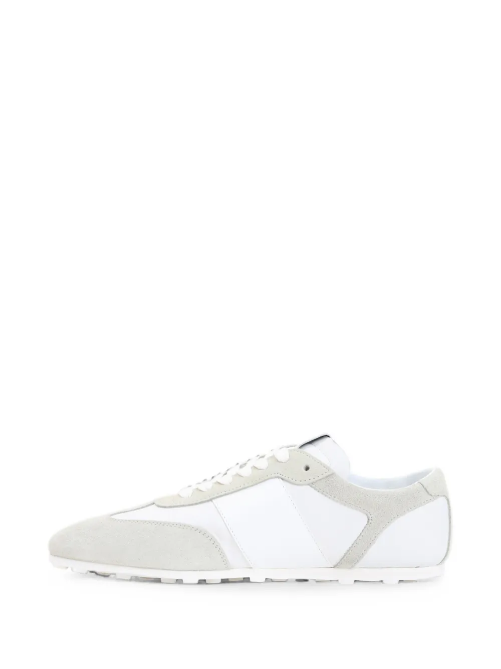 Marni logo-print suede-panel sneakers Wit
