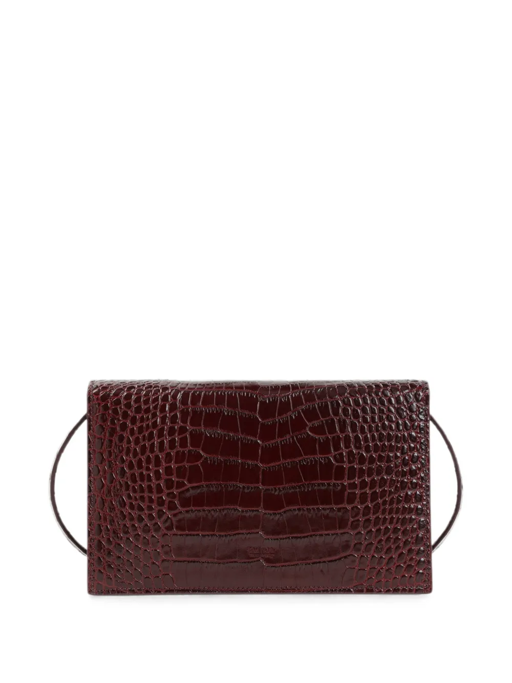 TOM FORD Leren mini-clutch met krokodillen-reliëf Rood